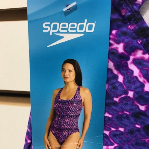 NWT Original Speedo 1pc Women’s Swimsuit Purple. - Picture 3 of 6